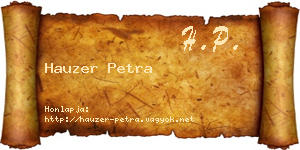 Hauzer Petra névjegykártya