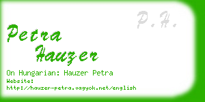 petra hauzer business card